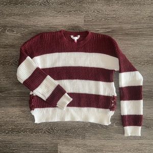 No Boundaries striped sweater